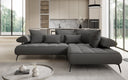 Designer Ecksofa Sydney Bouclé mit elektrischer Schlaffunktion