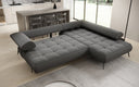 Designer Ecksofa Sydney Bouclé mit elektrischer Schlaffunktion