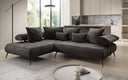 Designer Ecksofa Sydney Samt mit elektrischer Schlaffunktion