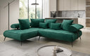 Designer Ecksofa Sydney Samt mit elektrischer Schlaffunktion