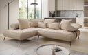 Designer Ecksofa Sydney Bouclé mit elektrischer Schlaffunktion