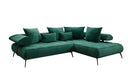 Designer Ecksofa Sydney Samt mit elektrischer Schlaffunktion