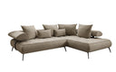 Designer Ecksofa Sydney Samt mit elektrischer Schlaffunktion