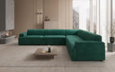 Designer Ecksofa Monza Wohnlandschaft XXL in Samt