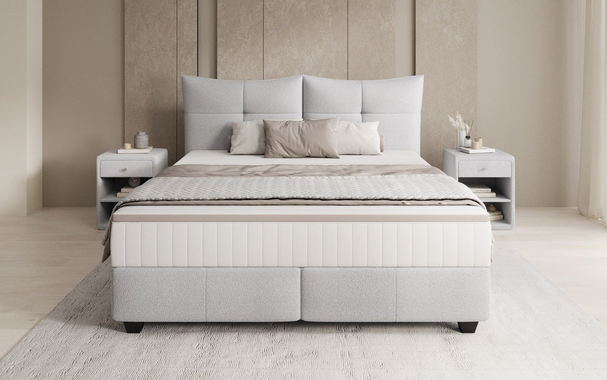 Boxspring posteľ Veyora v bouclé