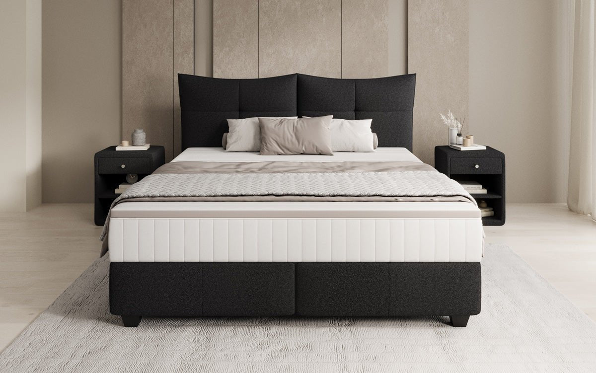 Boxspring posteľ Veyora v bouclé