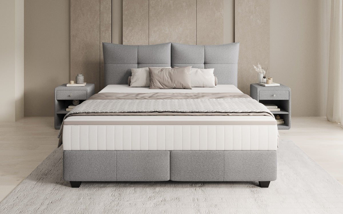 Boxspring posteľ Veyora v bouclé