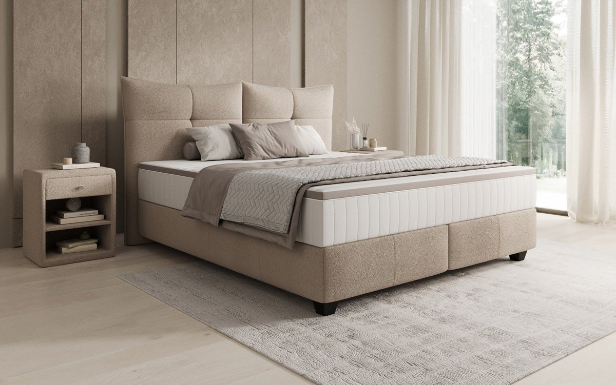 Boxspring posteľ Veyora v bouclé