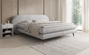 Boxspringbett Marisol mit ovalem Headboard in Bouclé