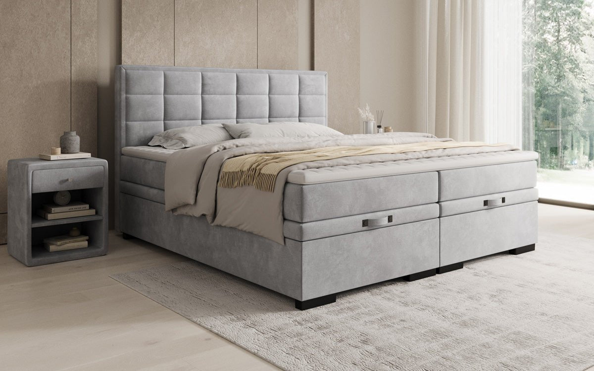 Boxspring posteľ Alessia s úložným priestorom v semiši