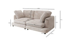 Designer 2 Sitzer Sofa Thalessa in Cord