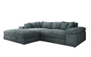 Designer Ecksofa Bernardo mit breiter Ottomane in Cord
