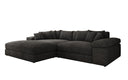 Designer Ecksofa Bernardo mit breiter Ottomane in Cord