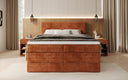 Boxspringbett Noren mit Stauraum in Cord