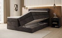 Boxspring posteľ Norella s úložným priestorom v semiši
