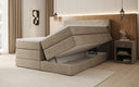 Boxspring posteľ Norella s úložným priestorom v semiši