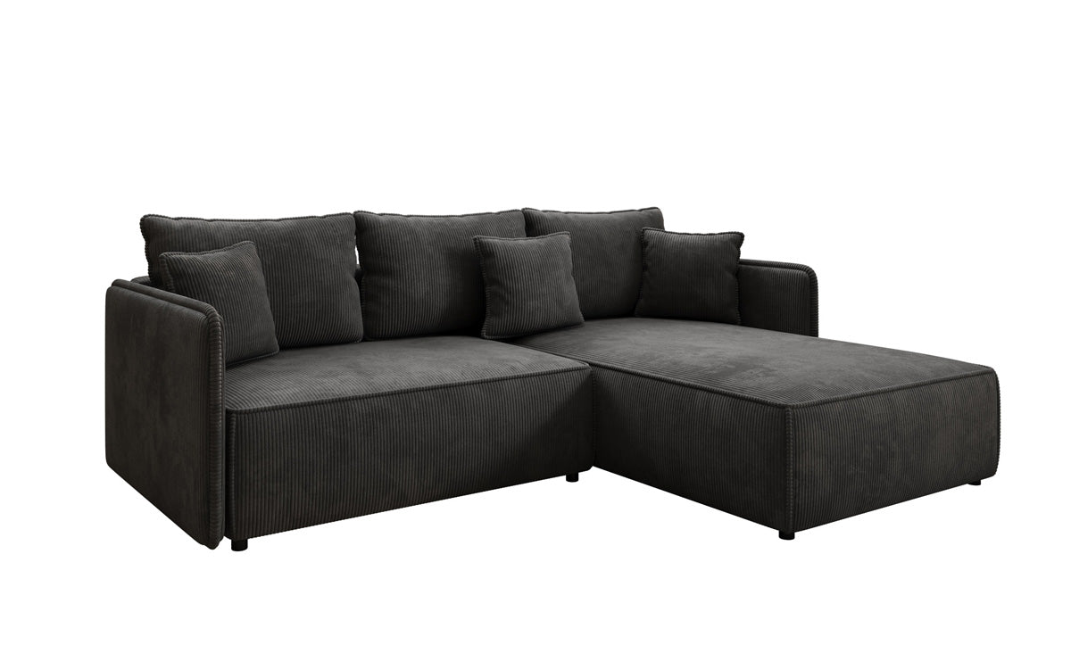 Designer Sofa Marlen mit Schlaf- und Klappfunktion in Cord