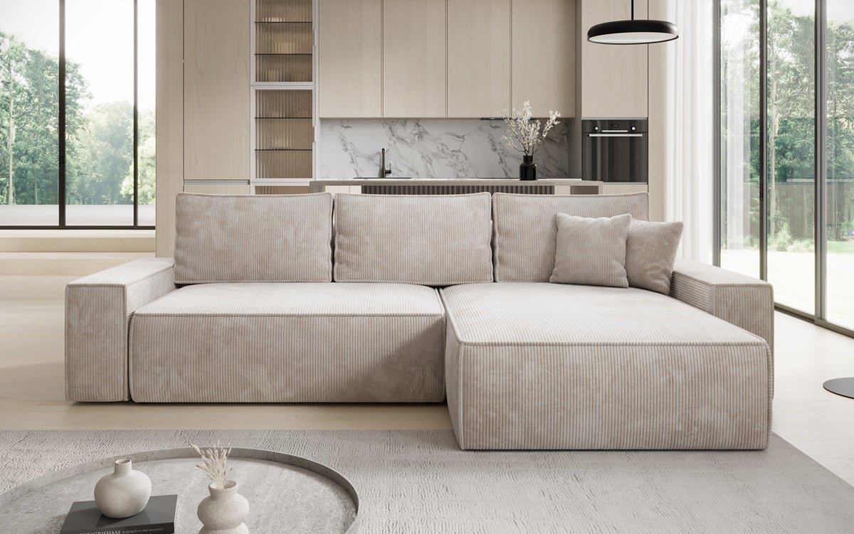 Dizajnová pohovka Lunaro s rozkladacou a sklápacou funkciou v Mančester