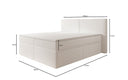 Boxspring posteľ Ophelia s zásuvkami v Teddy Bouclé