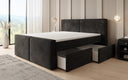 Boxspringbett Ophelia II mit Schubladen in Samt