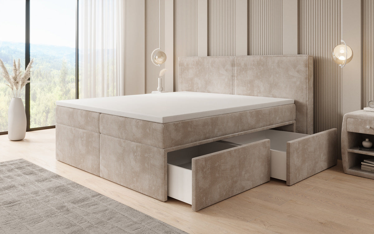 Boxspring posteľ Ophelia s zásuvkami v Mančester