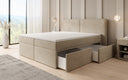 Boxspringbett Ophelia mit Schubladen in Samt