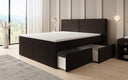 Boxspring posteľ Ophelia s zásuvkami v Teddy Bouclé