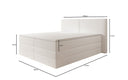 Boxspringbett Ophelia mit hochklappbarem Stauraum in Teddy Bouclé