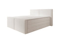 Boxspringbett Ophelia II mit hochklappbarem Stauraum in Teddy Bouclé