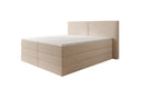 Boxspringbett Ophelia mit hochklappbarem Stauraum in Teddy Bouclé