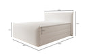 Boxspring posteľ Liana II s vysoko zdvíhateľným úložným priestorom v Teddy Bouclé