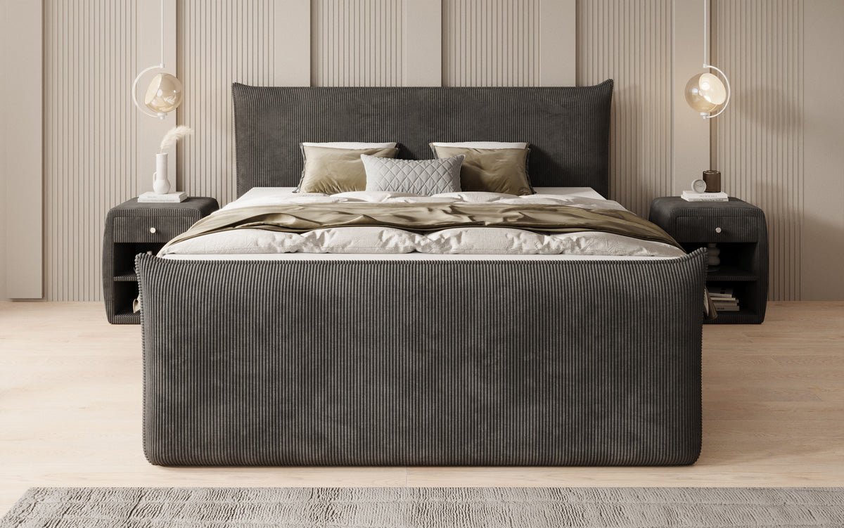 Boxspring posteľ Liana II s vysoko zdvíhateľným úložným priestorom v Mančester