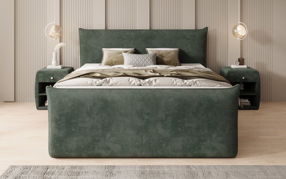 Boxspring posteľ Liana II s vysoko zdvíhateľným úložným priestorom v Mančester