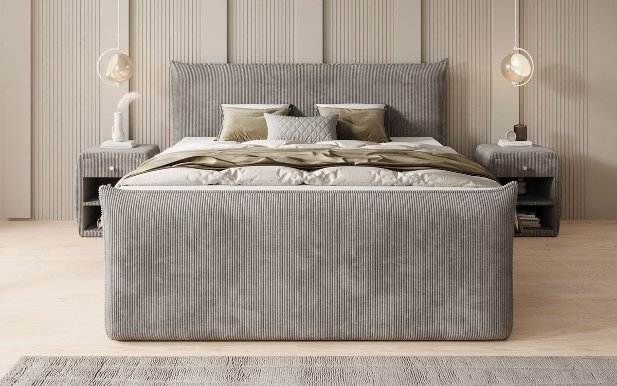 Boxspring posteľ Liana II s vysoko zdvíhateľným úložným priestorom v Mančester