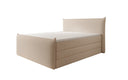 Boxspring posteľ Liana II s vysoko zdvíhateľným úložným priestorom v Teddy Bouclé