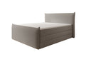Boxspring posteľ Liana II s vysoko zdvíhateľným úložným priestorom v Teddy Bouclé