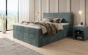 Boxspring posteľ Liana s vysoko zdvíhateľným úložným priestorom v Mančester