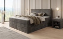 Boxspring posteľ Liana s vysoko zdvíhateľným úložným priestorom v Mančester