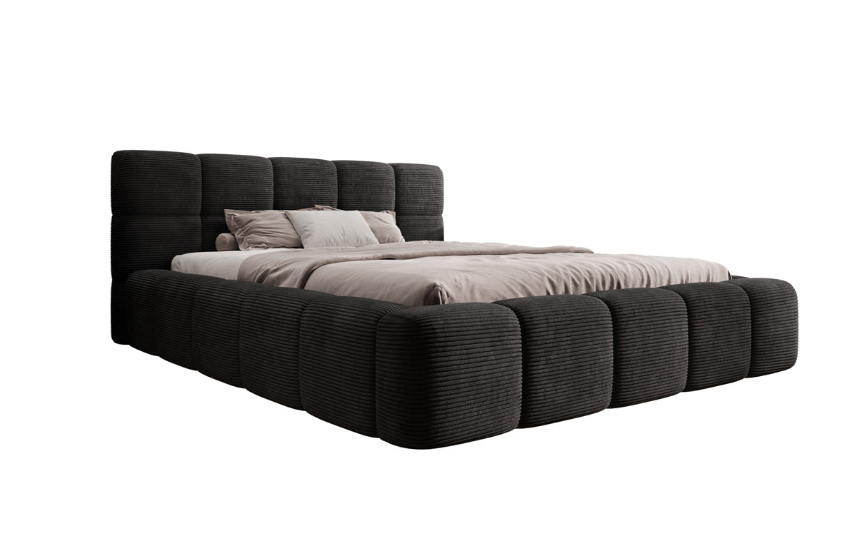 Dizajnová čalúnená posteľ Nox z mančestra s úložným priestorom
