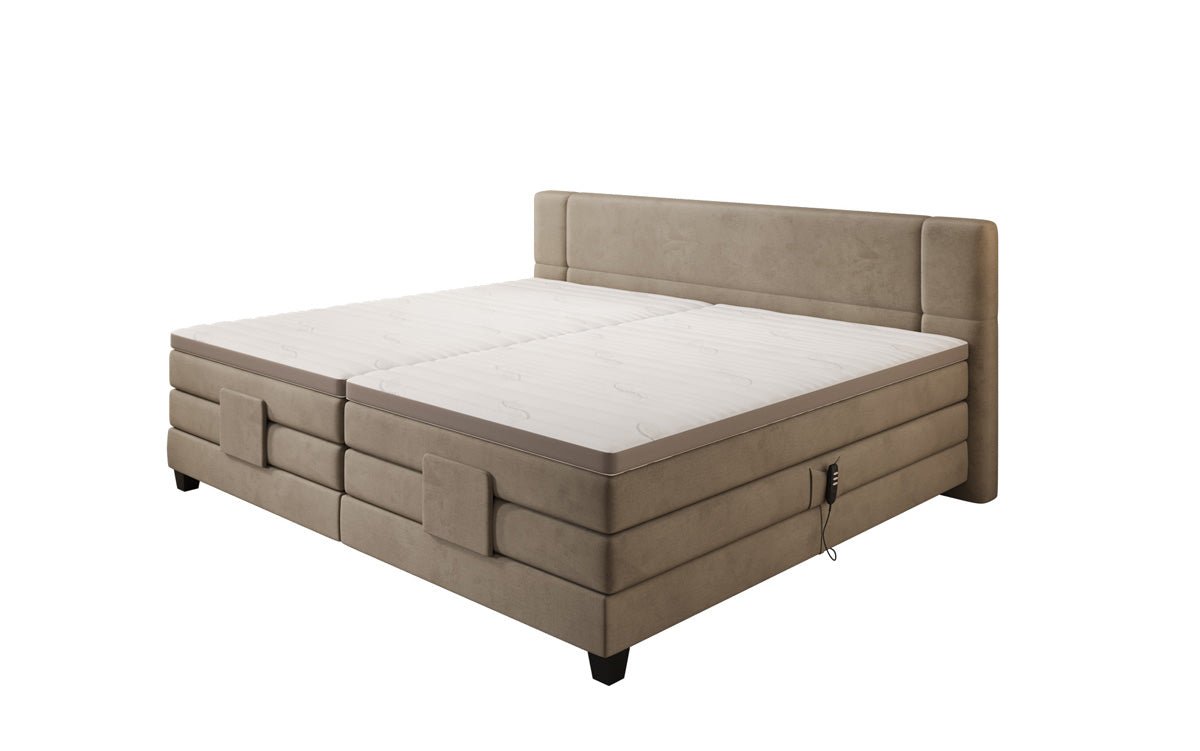 Familien Boxspringbett Noela 220/240x200 elektrisch verstellbar in Samt