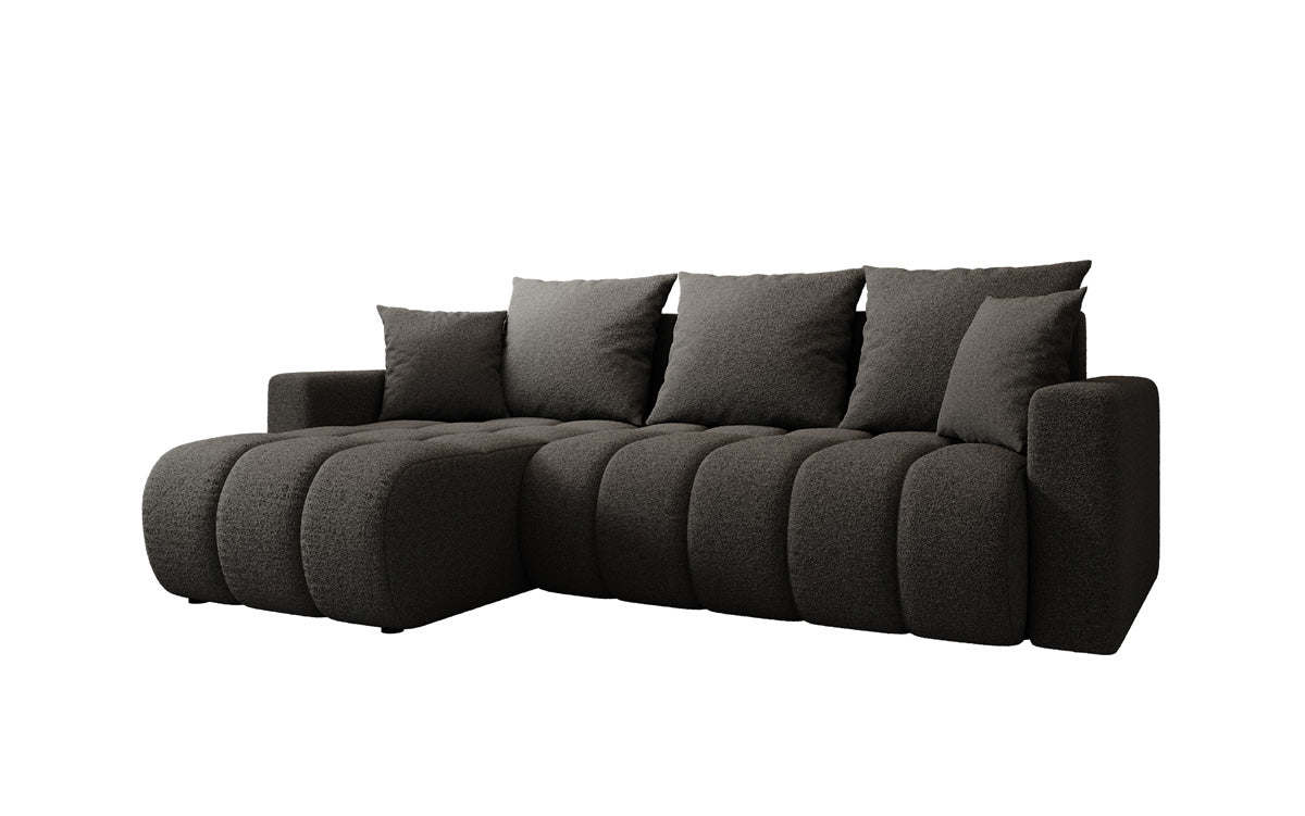 Dizajnová pohovka Giulio L s rozkladacou a sklápacou funkciou v bouclé