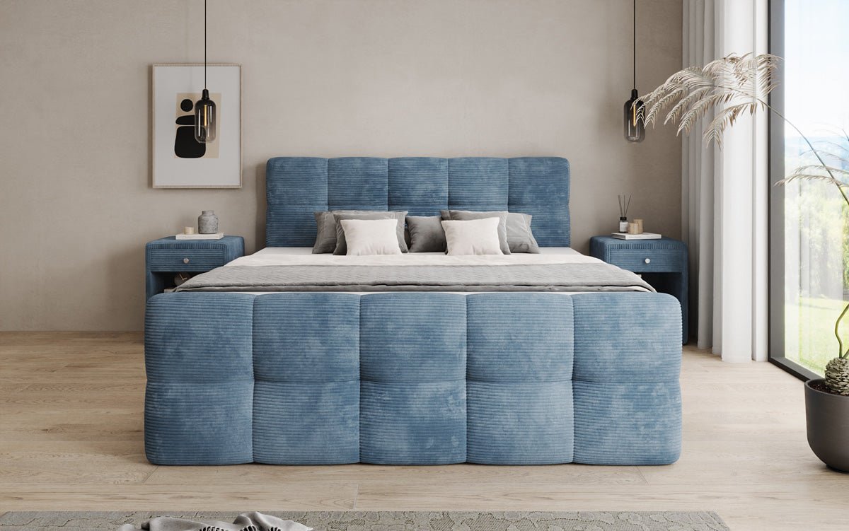Boxspringová posteľ Cozy v mančestri s úložným priestorom
