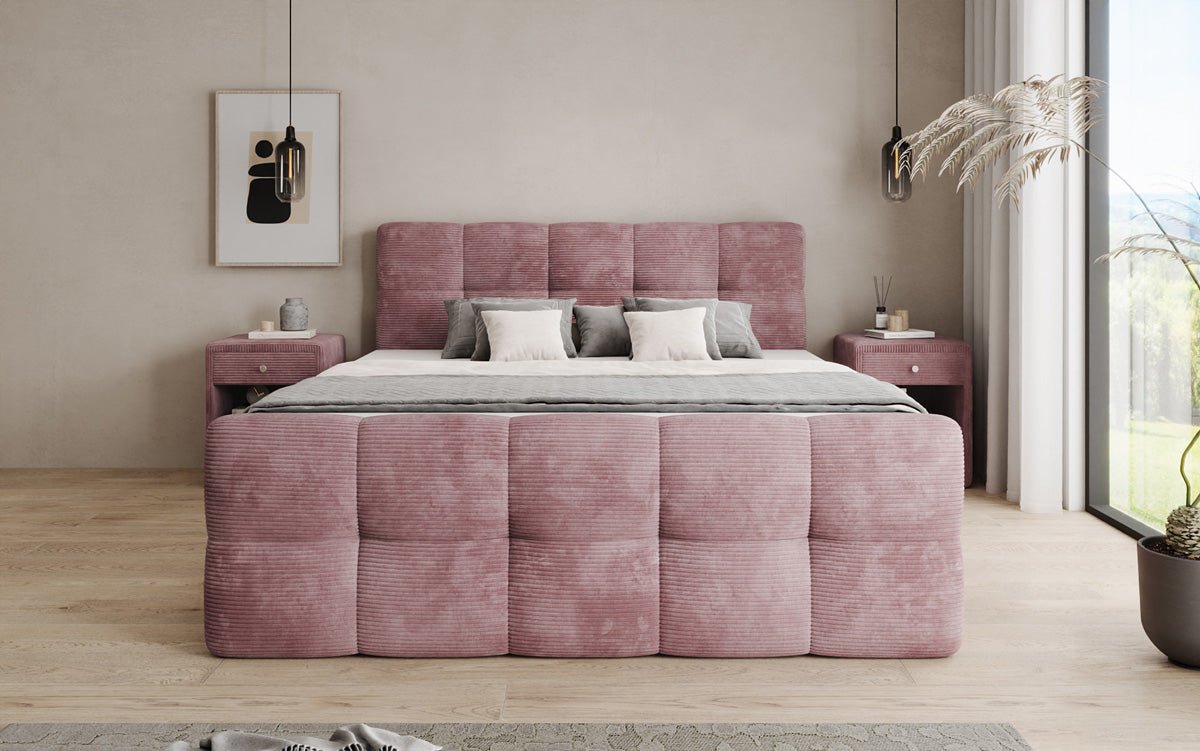 Boxspringová posteľ Cozy v mančestri s úložným priestorom