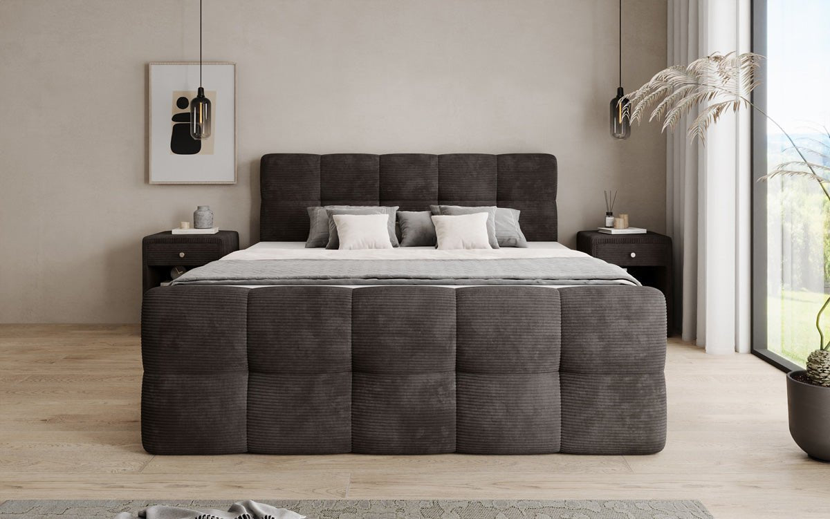 Boxspringová posteľ Cozy v mančestri s úložným priestorom