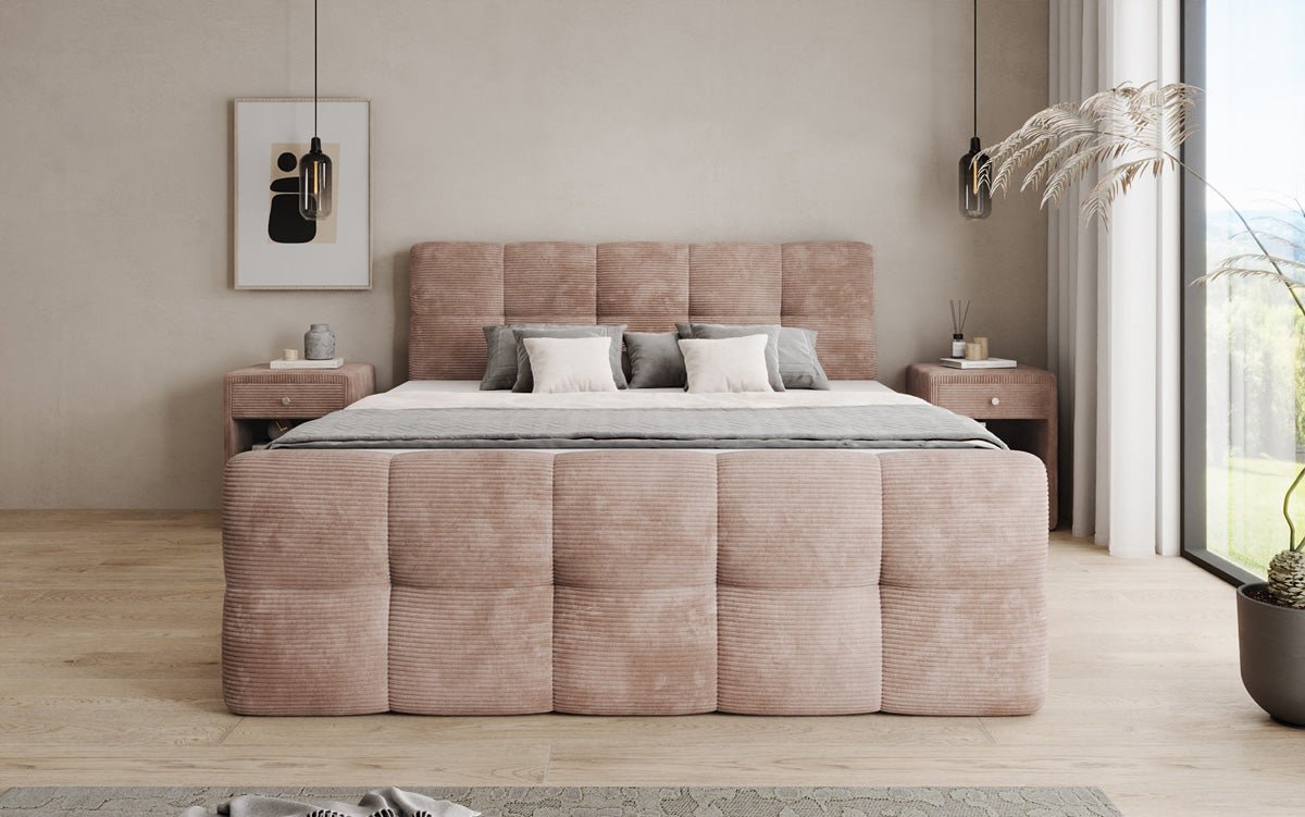 Boxspringová posteľ Cozy v mančestri s úložným priestorom