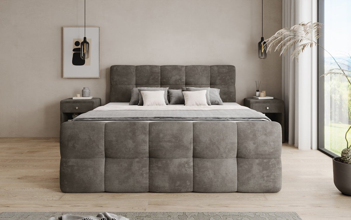 Boxspringová posteľ Cozy v mančestri s úložným priestorom