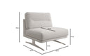 Dizajnové sofa-kreslo Torino bez podrúčok v bouclé