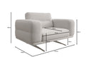 Dizajnové sofa-kreslo Torino s podrúčkami v bouclé
