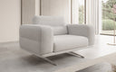 Dizajnové sofa-kreslo Torino s podrúčkami v bouclé