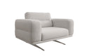 Dizajnové sofa-kreslo Torino s podrúčkami v bouclé